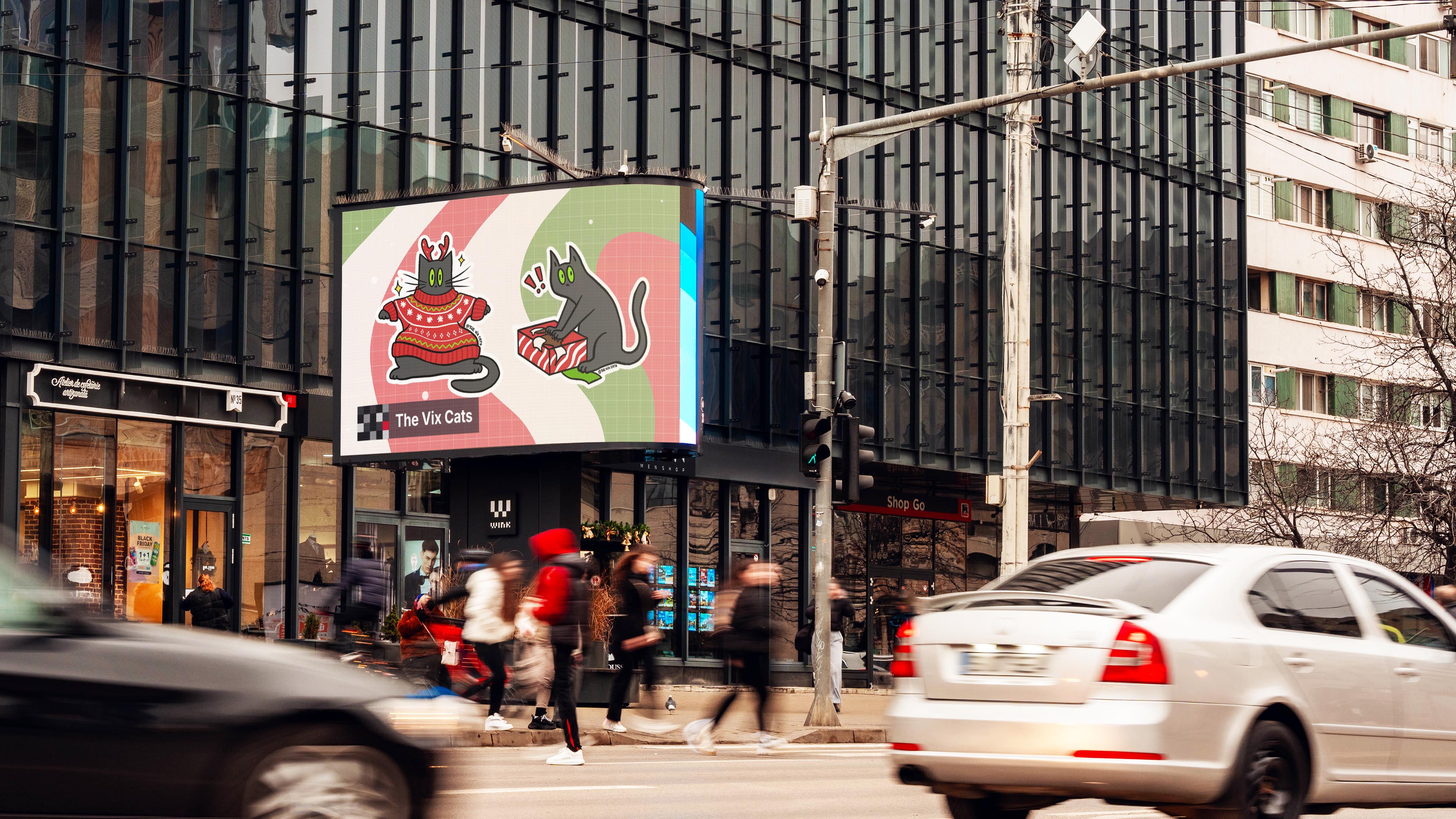 Pisici & cadouri - Magnet Web